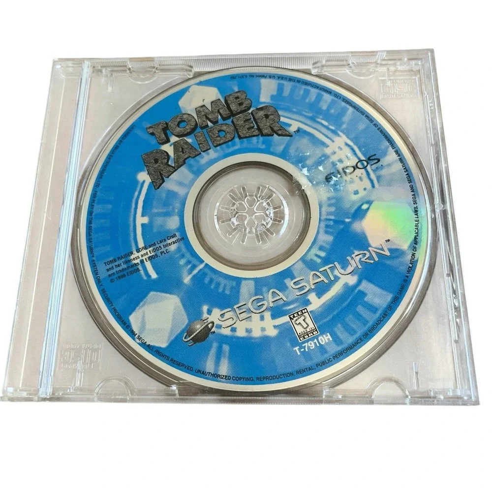 Sega Saturn 1996 Tomb Raider Disc Only Authentic TESTED Video Game